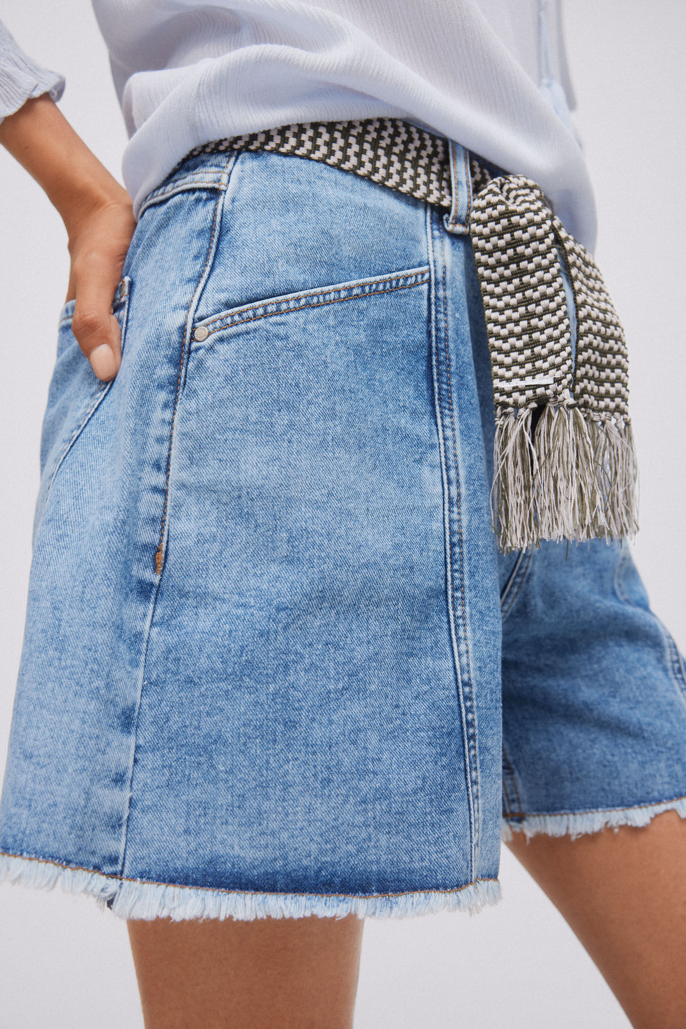 Bermuda jeans azul