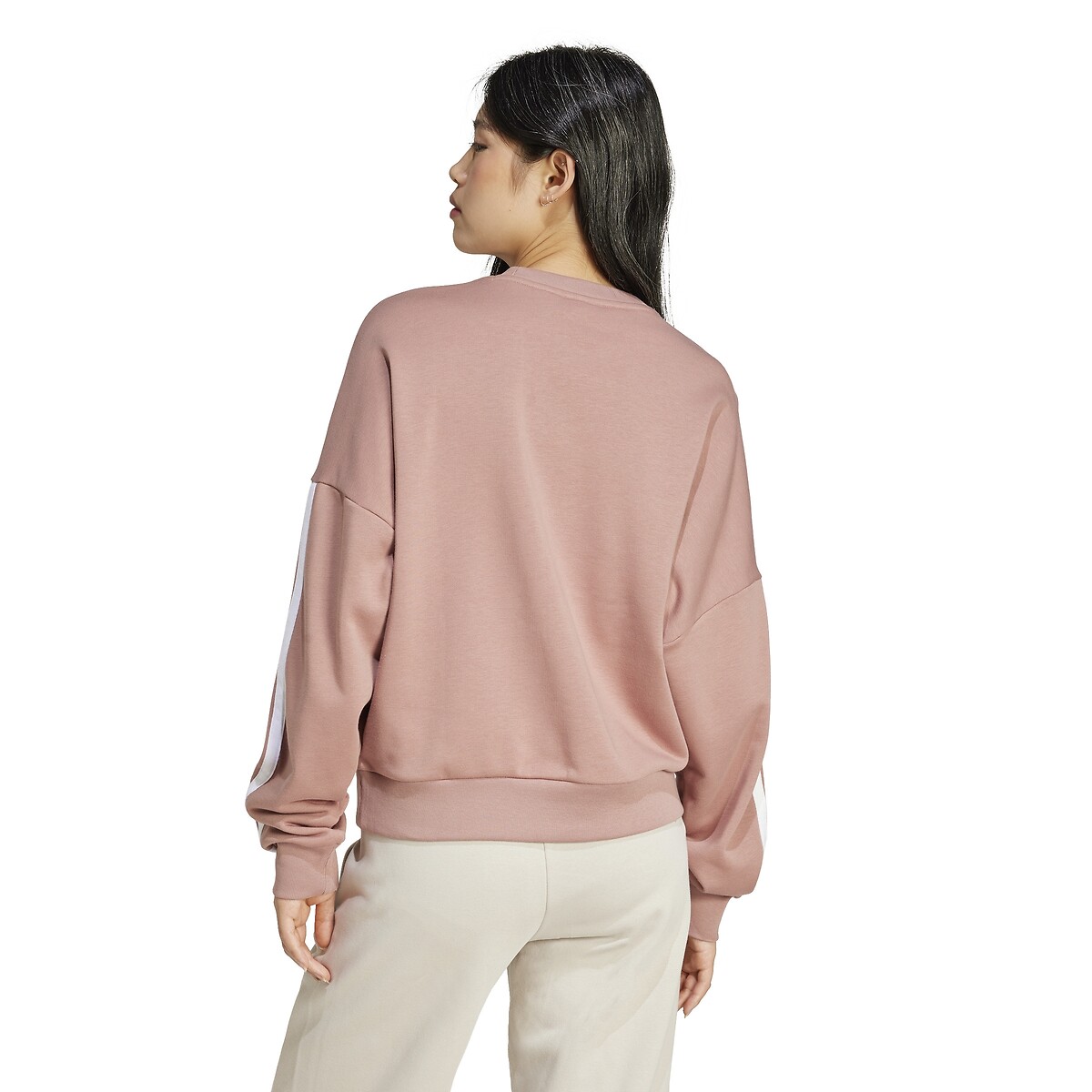 ADIDAS SPORTSWEAR<br>Suéter de gola redonda Essentials com 3 listras