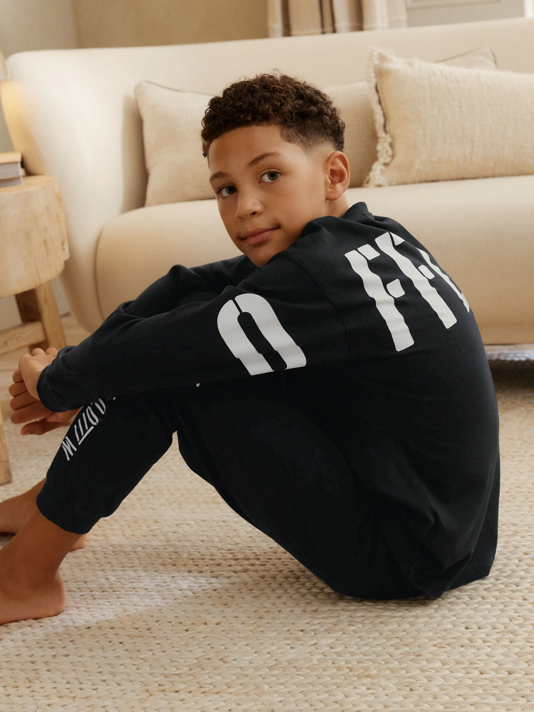 Zwart Offline - Enkele joggingbroek pyjama (3-16jr)