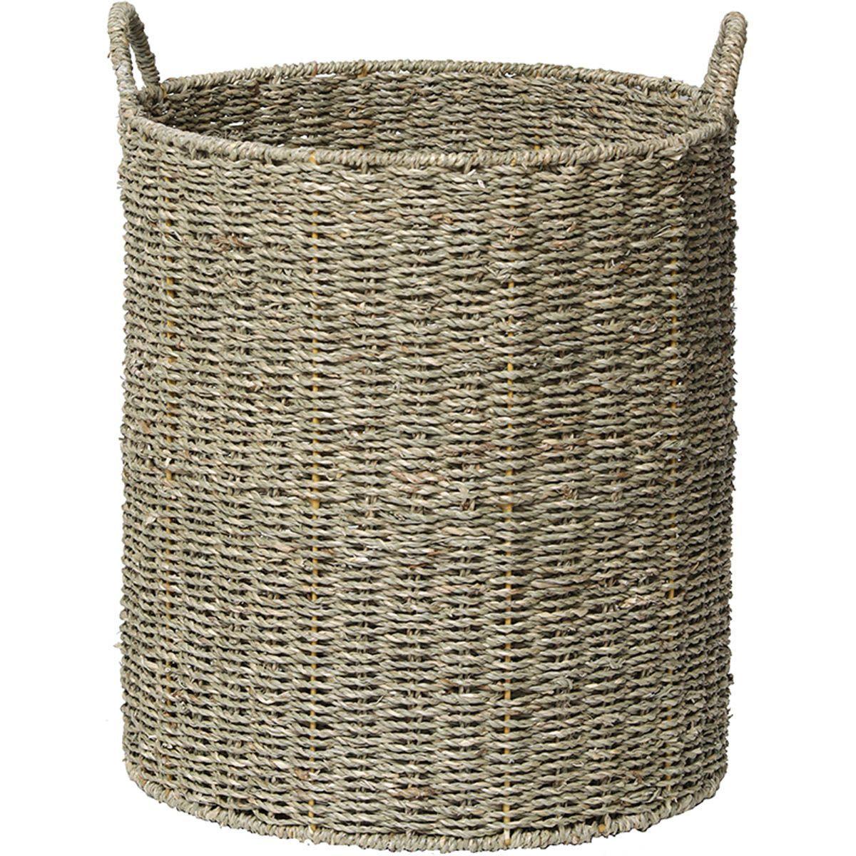PANIERE A LINGE RONDE MATIERE VEGETALE 48X38CM NATUREL
