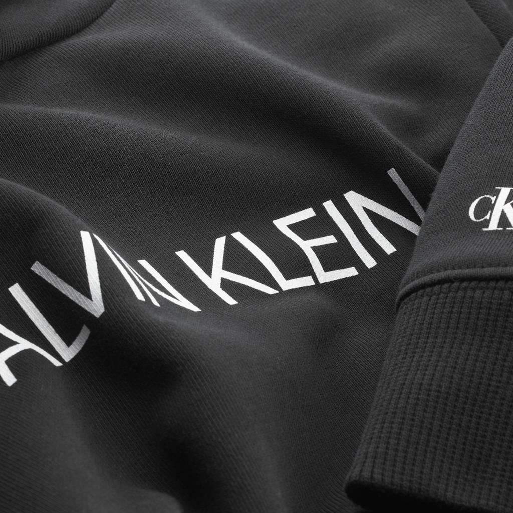 Calvin Klein hoodie met logo zwart/wit