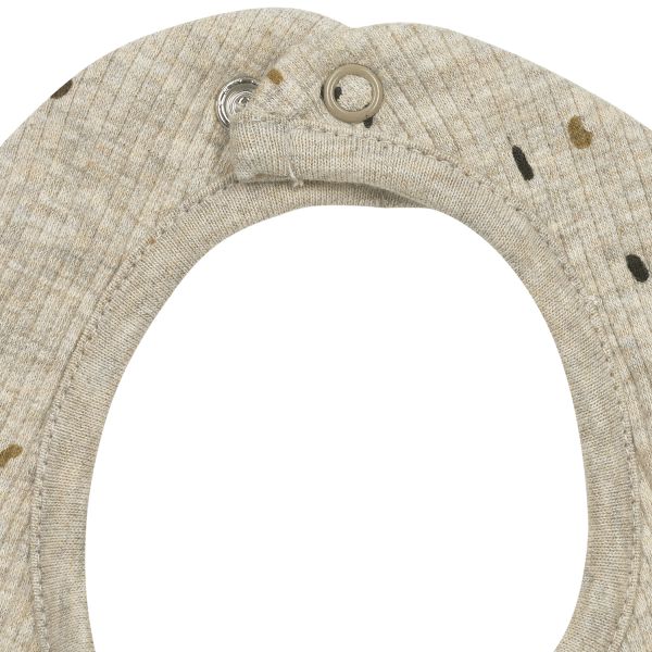 Meyco Baby Rib Mini Spot Bandana Slabbetjes - 2 stuks - Toffee Melange