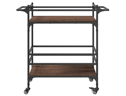 VIDAXL - Chariot de cuisine chêne marron 82x40x78,5 cm bois d'ingénie...