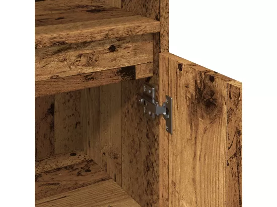Armoire de salle de bain vieux bois 30x30x100cm bois ingénierie