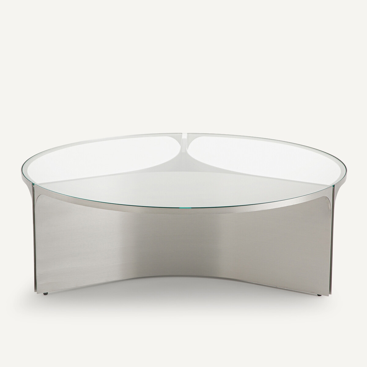 AM.PM<br>Mesa de centro em vidro e metal, modelo grande, Gira