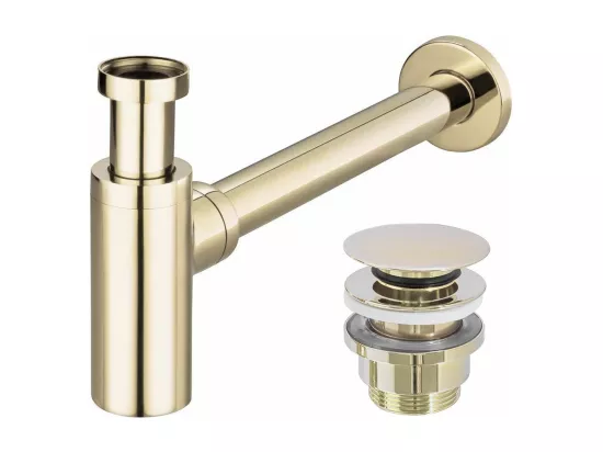 Siphon De Lavabo Universel Clic-Clac Rea Gold