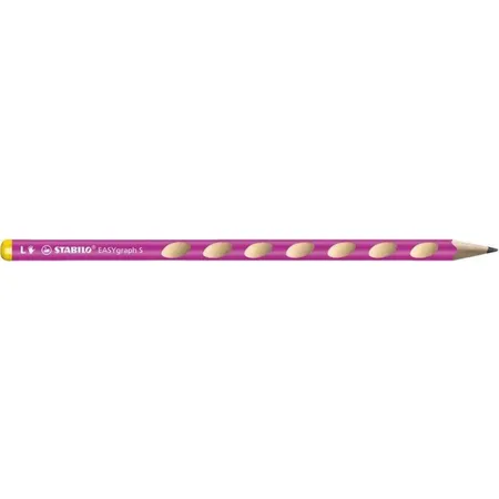 Schul-Set für Linkshänder - STABILO EASYgraph S in pink - inklusive Spitzer + Radierer