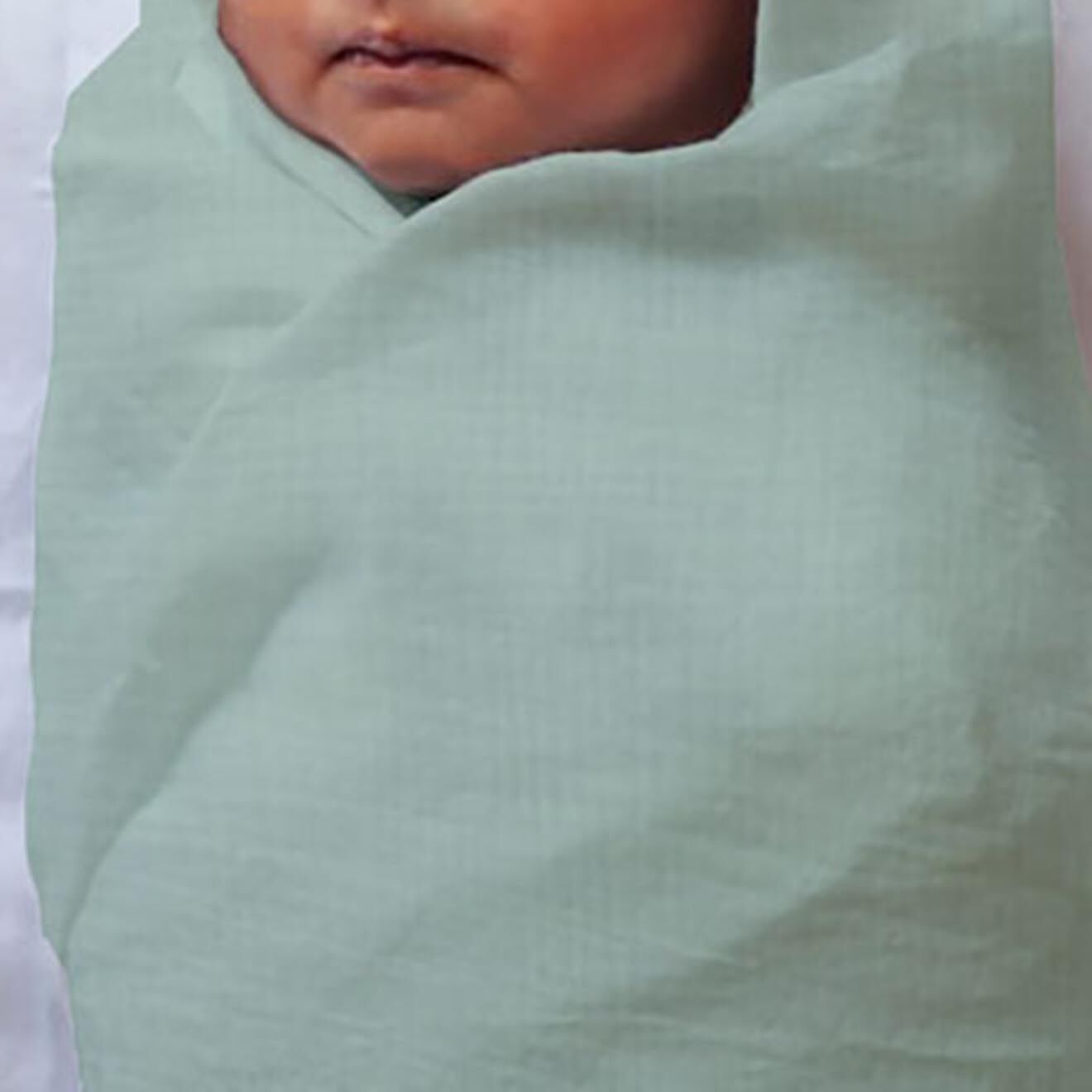 Papate Maxi Lange en Coton Bio vert - 100x100 cm