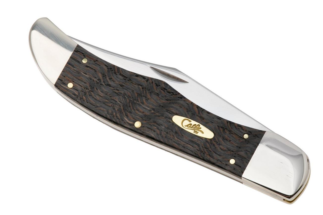 Case Folding Hunter, Smooth Black Curly Oak Wood 14008, 7165 SS zakmes