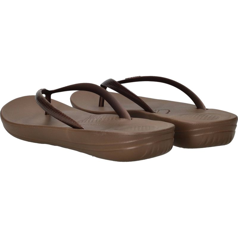 FitFlop Iqushion Ergonomic Teenslippers Bruin Dames