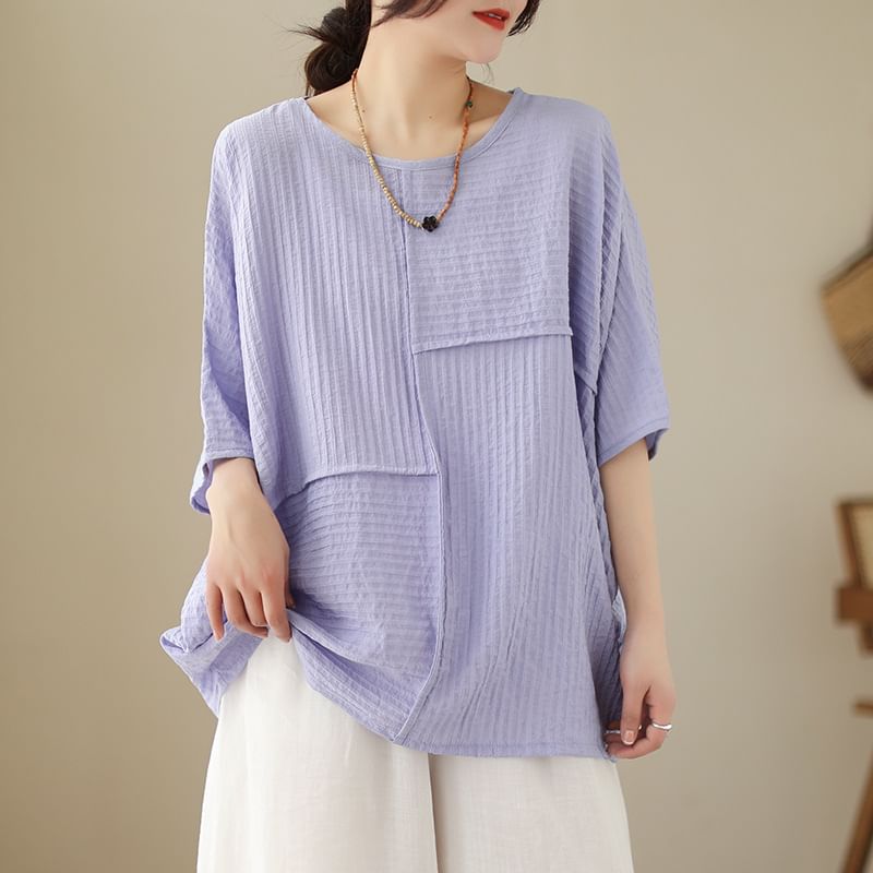 INEN - Blouse met 3/4-mouwen en effen lijn
