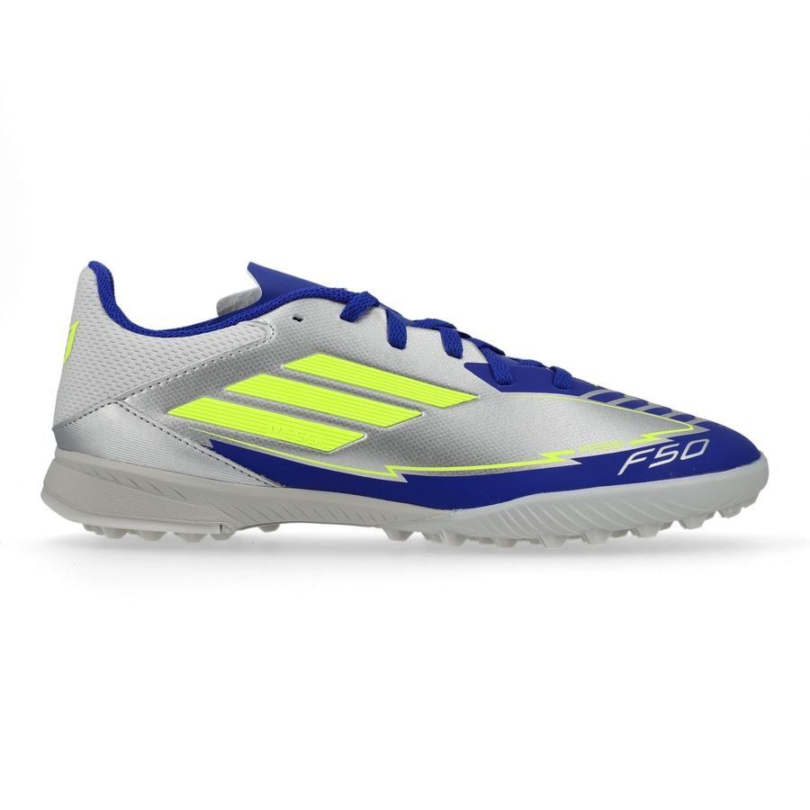 adidas F50 Messi League TF La Vida Rapida - Argenté/Jaune/Bleu Enfant