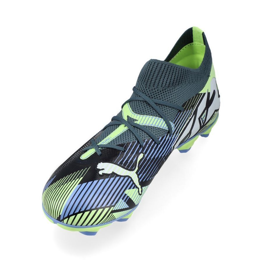 PUMA Future 7 Match FG/AG Lights Out - Gray Skies/Blanc/Fizzy Apple Enfant