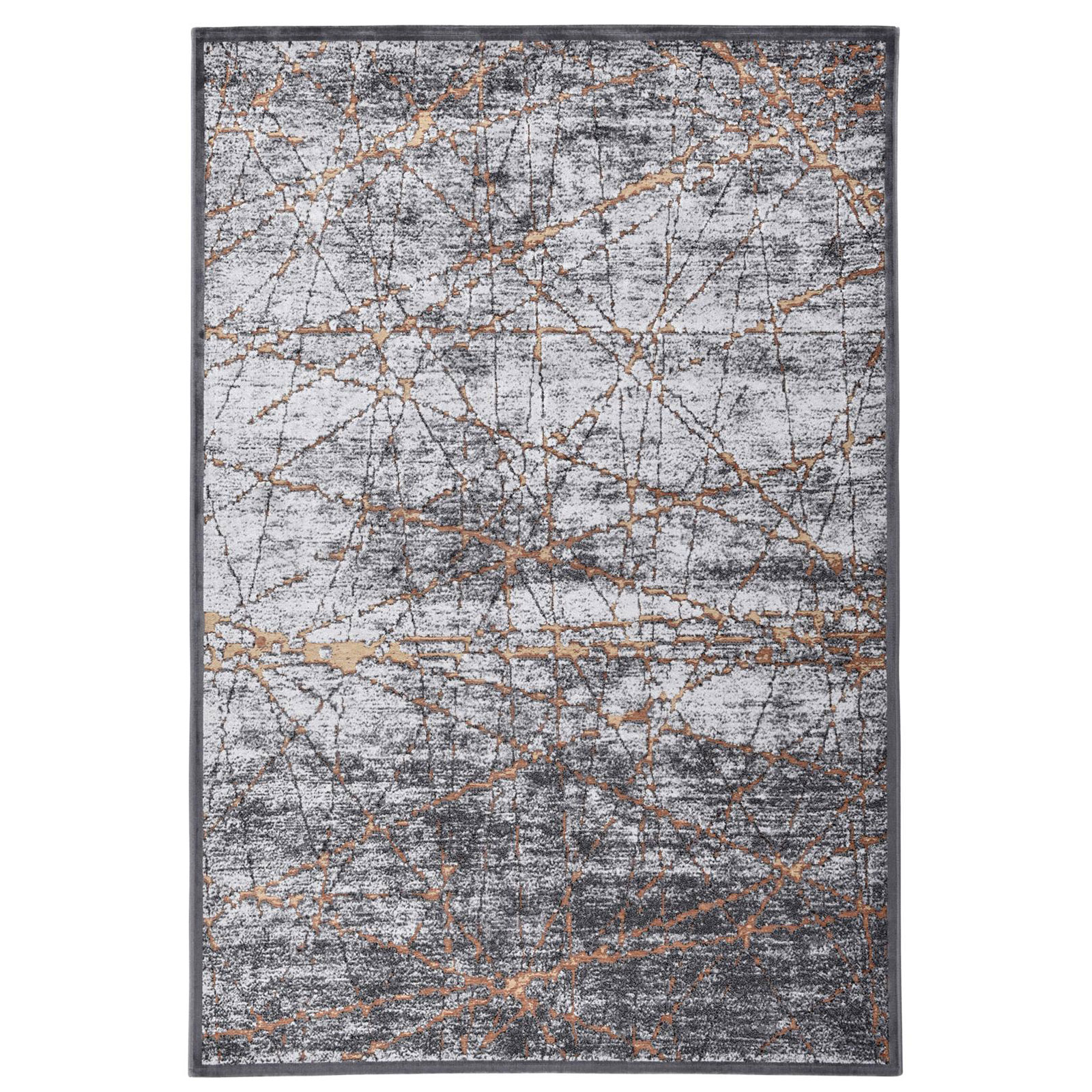 Teppich ORELIA - grau-gold - 40x70 cm