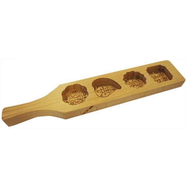 4 Karakters Lange Houten Cakevorm 35x7cm