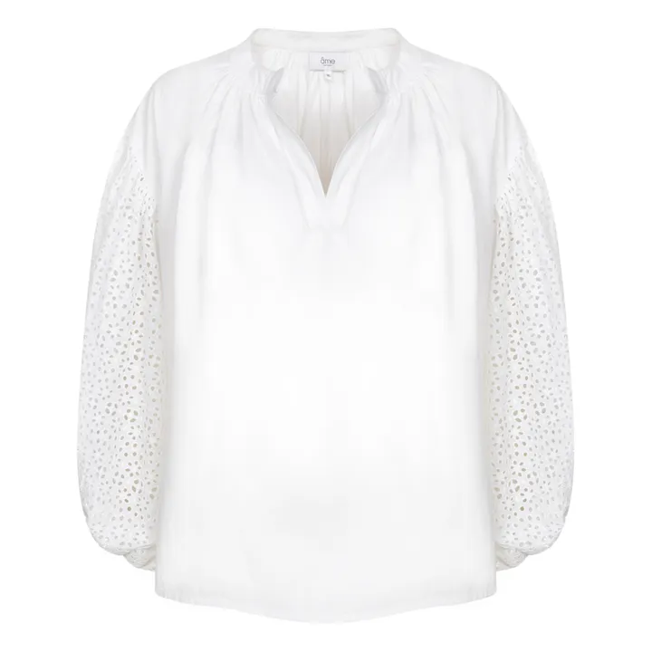 Âme Blouse Brodée Islande | Blanc