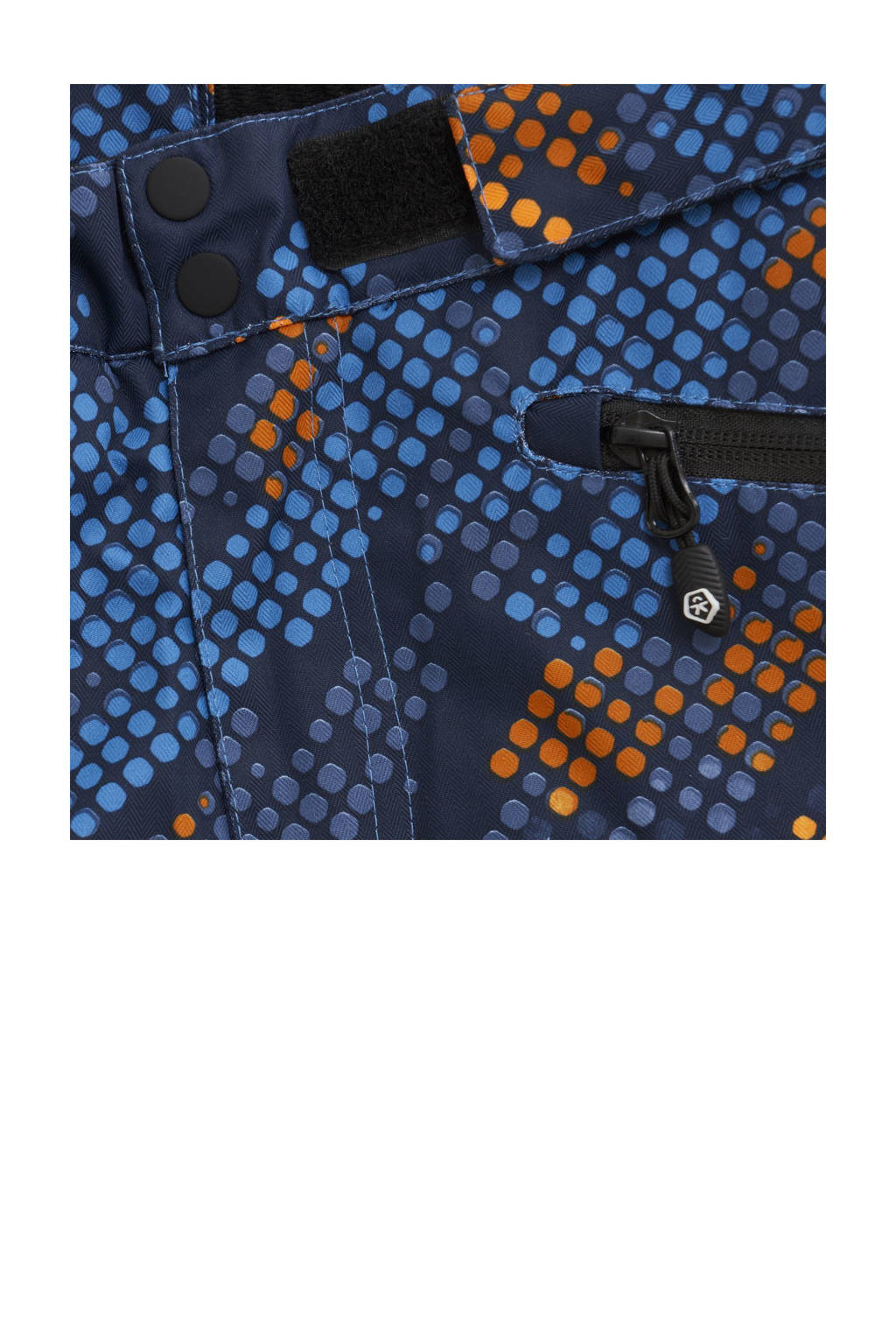 Color Kids skibroek blauw/oranje/bruin