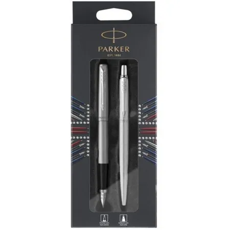 Parker JOTTER DuoSet Edelstahl C.C.Füllfederhalter & Kugelschreiber