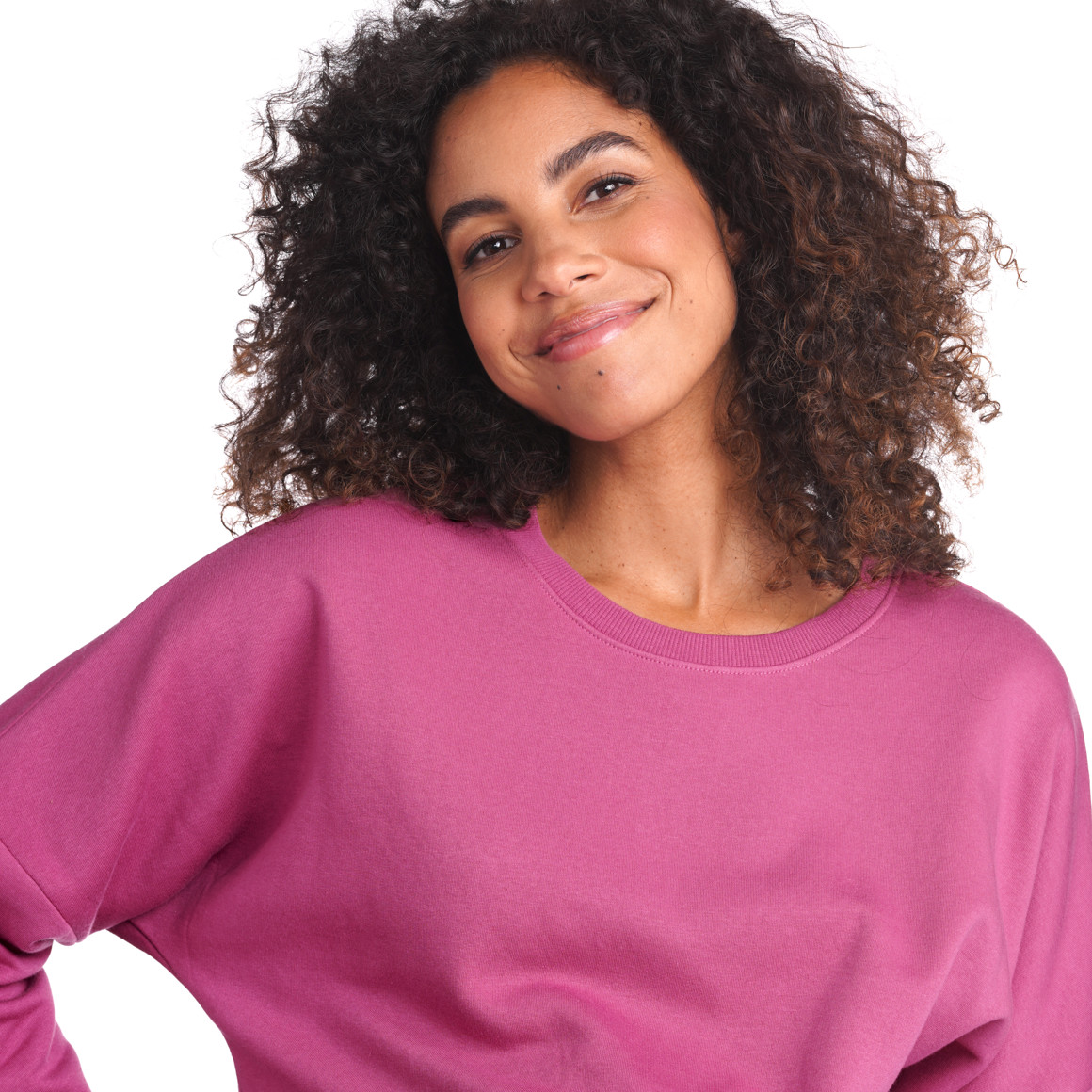 Gina Mama Damen Umstands-Sweatshirt im Boxy-Style beere
