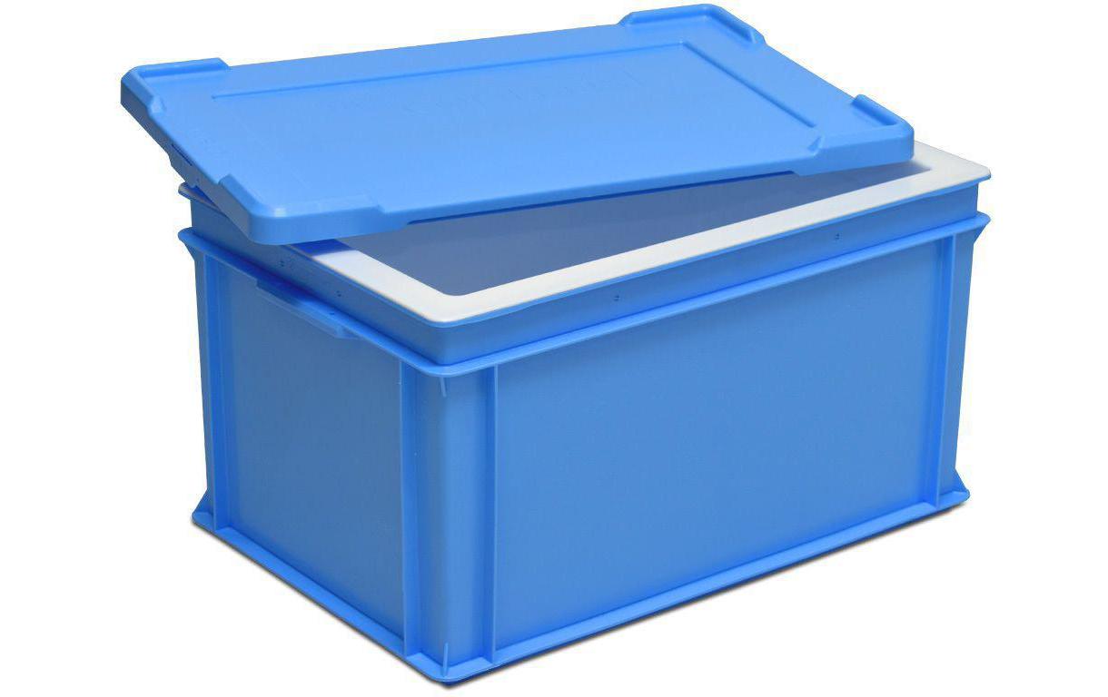 Isolierbehälter COOLBOX 600 x 400 x 345 mit Deckel<br>Hellblaue Coolbox
