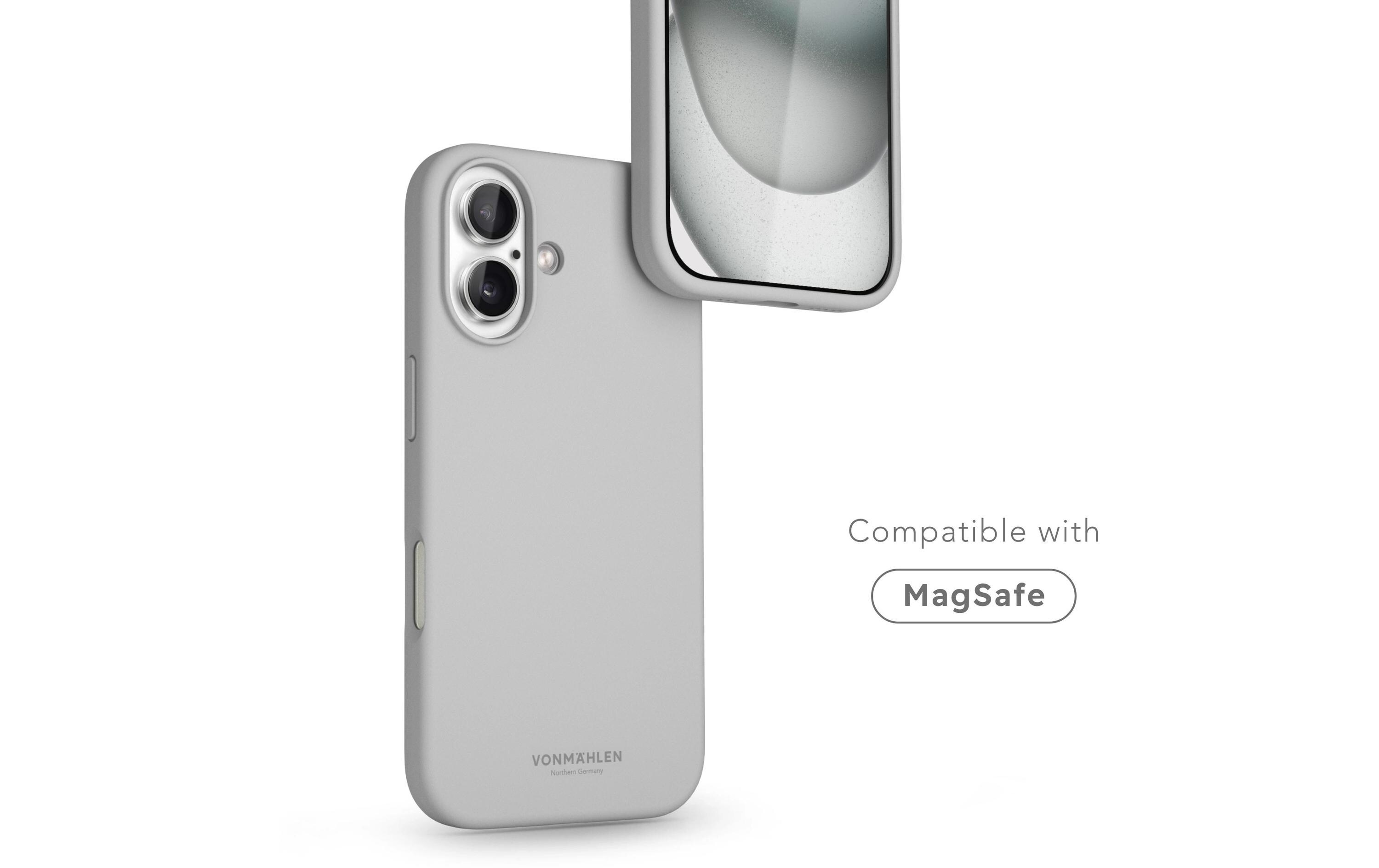 Back Cover Soft Silicone iPhone 16 Light GraySilicone Backcover für das Apple iPhone 16