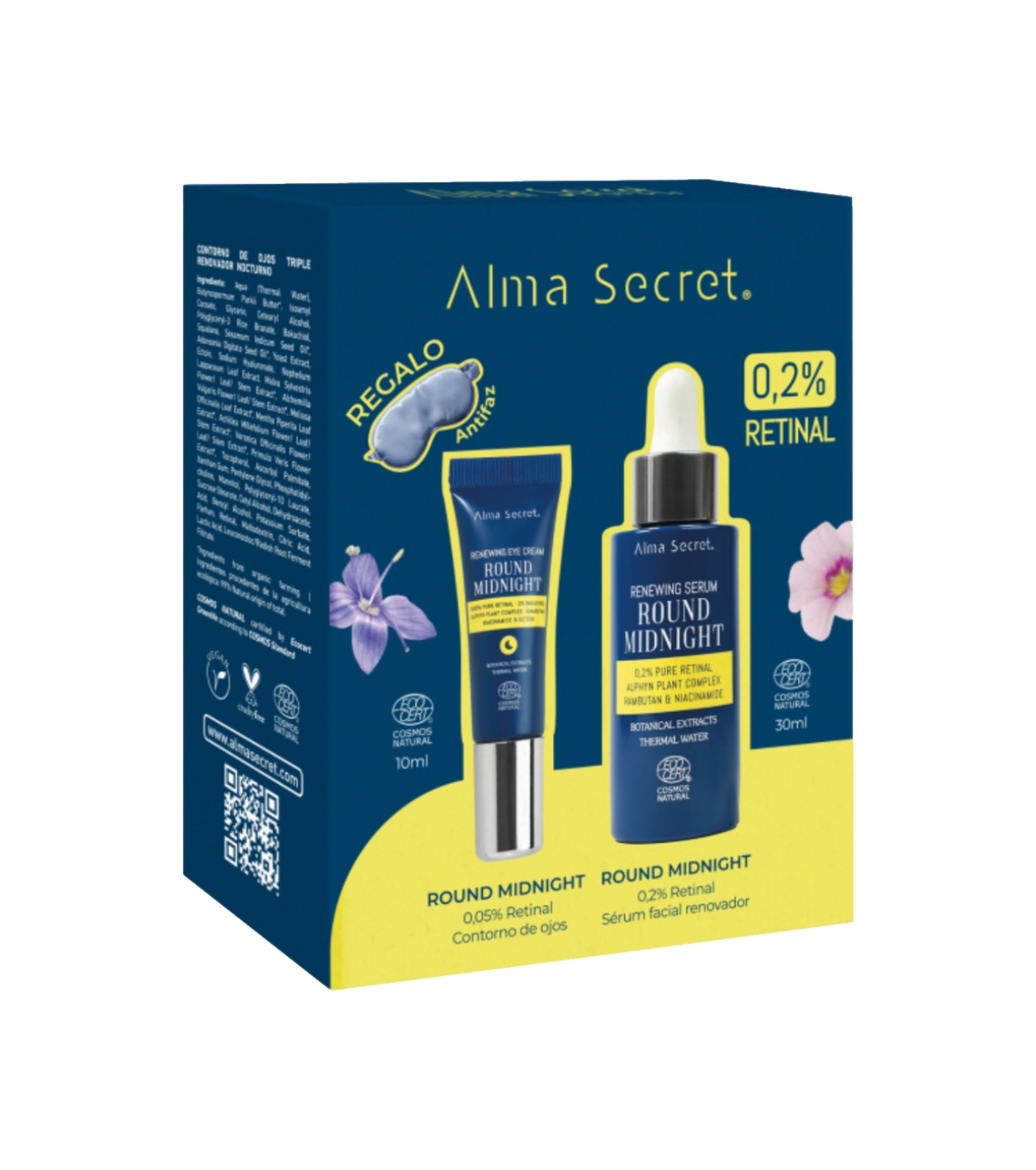 Alma Secret - Conjunto Retinal 0,2% - Contorno Round Midnight + Sérum Round Midnight 0,2%