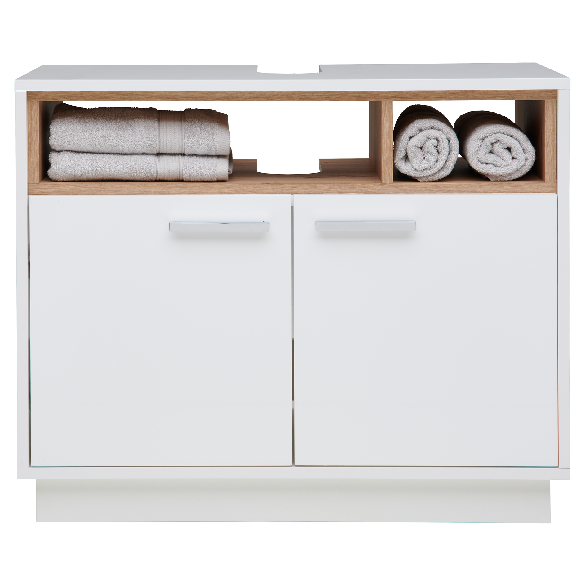 Waschbeckenunterschrank - weiß - Artisan Eiche - 80 cm