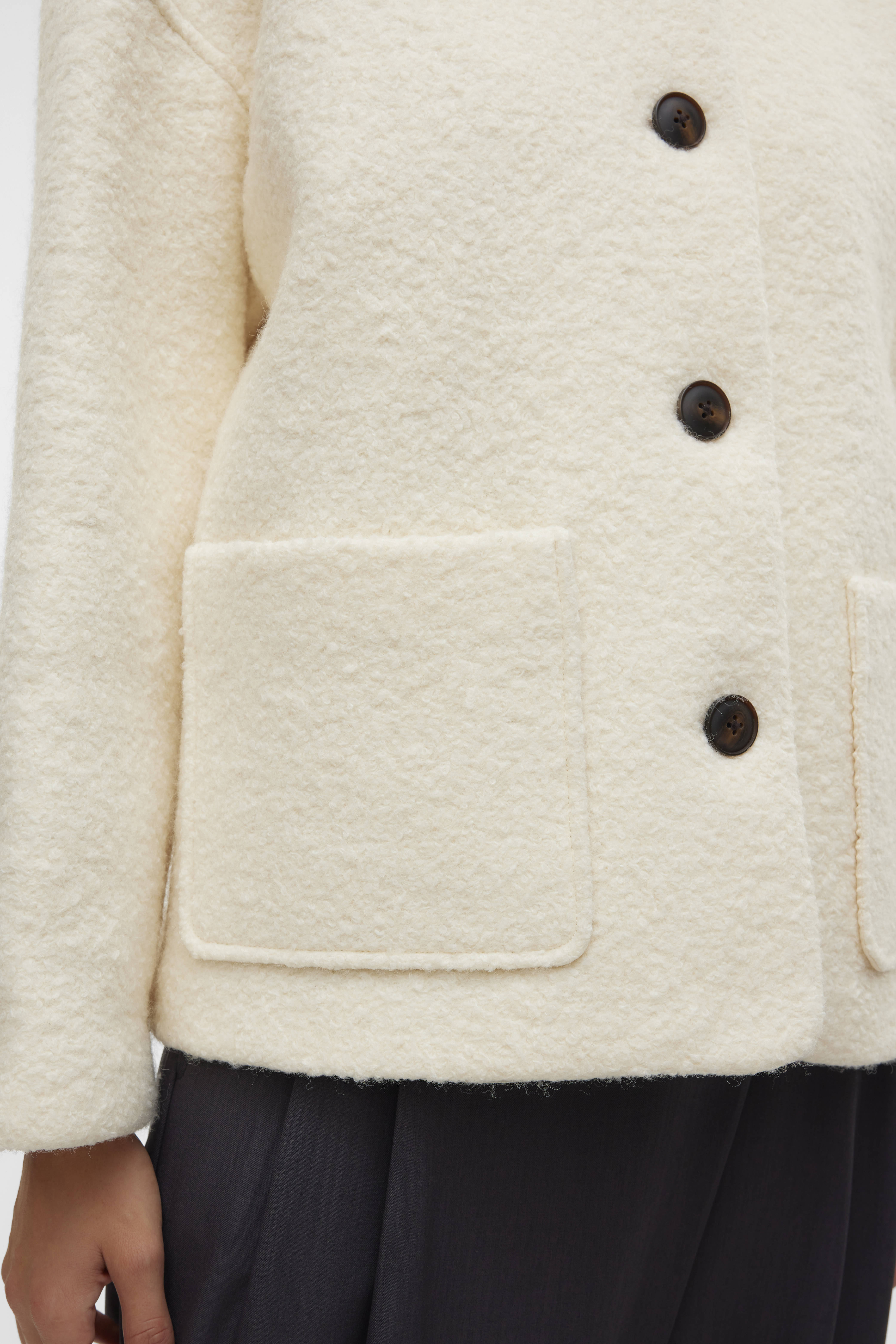 VERO MODA gewatteerde jas ecru