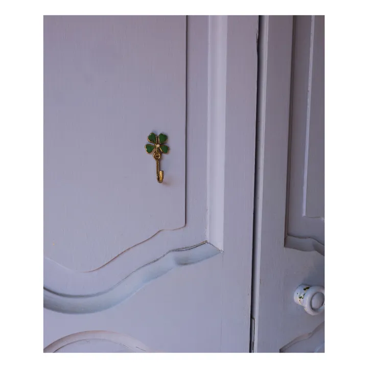 Doing Goods Patère en laiton Lucky Clover | Doré