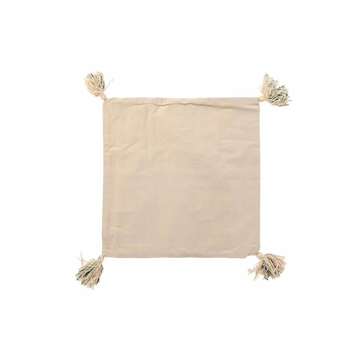 DKD Home Decor Housse de coussin Frange 50x50 cm - Multicouleur