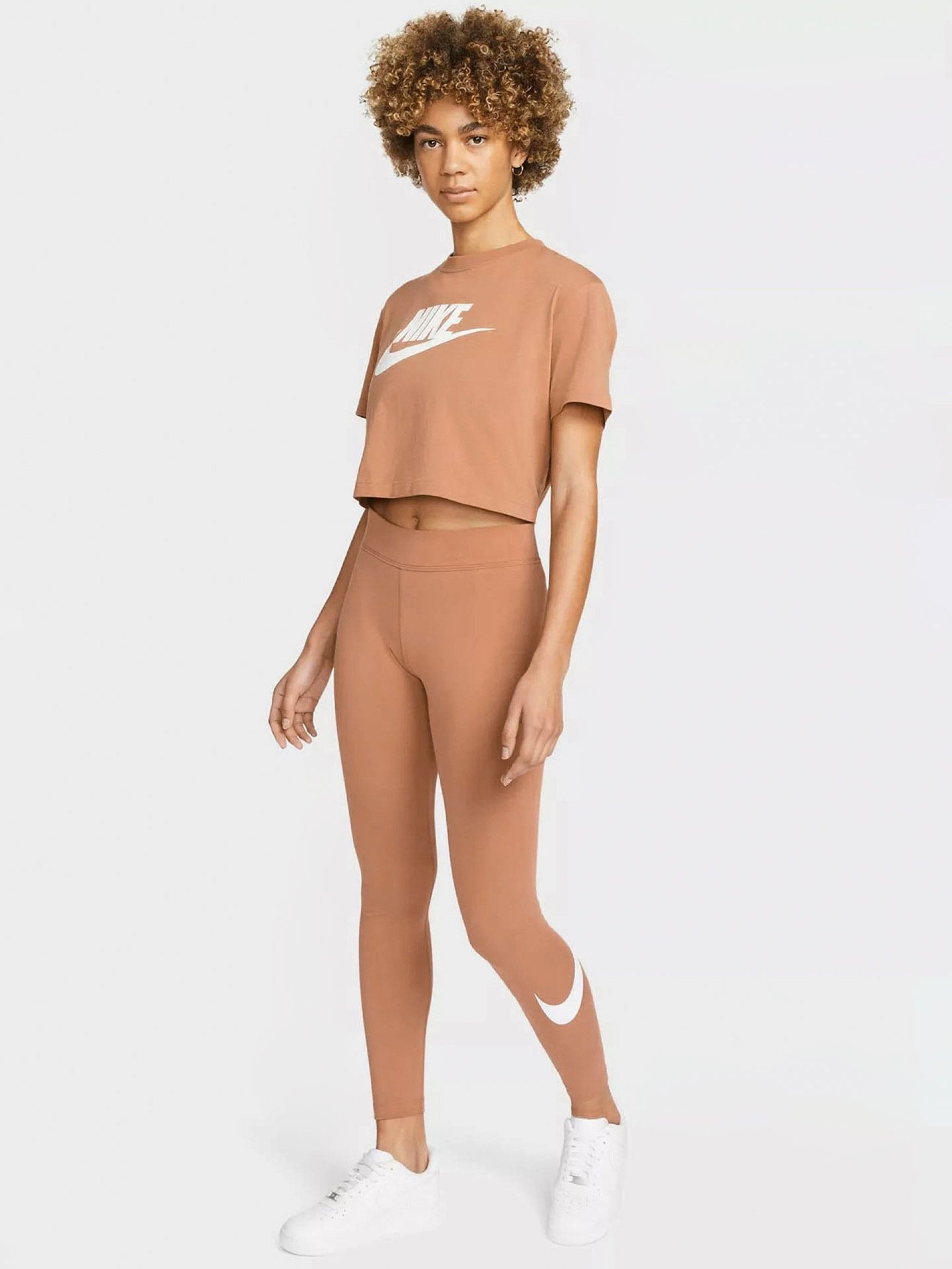 Sportswear Essential Swoosh Leggings Dame 215/Mineral Clay/White