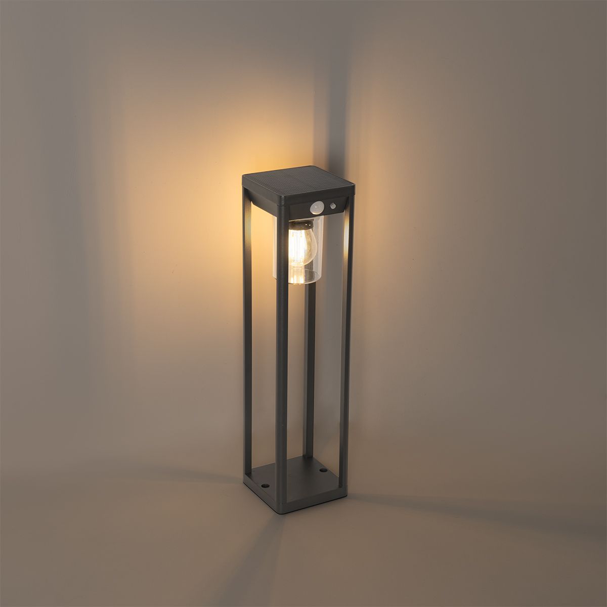 Staande buitenpaal donkergrijs 40 cm incl. LED en dimlicht op solar - Sonne