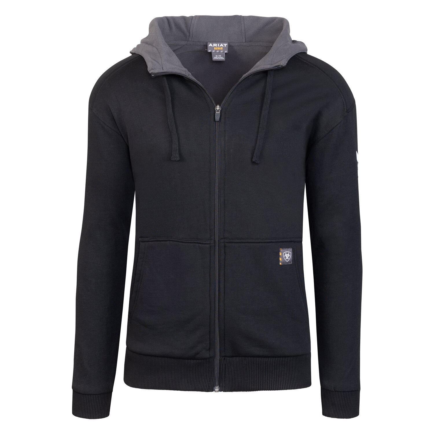 ARIAT Hoodie MNS Rebar All-Weather Full Zip  - black