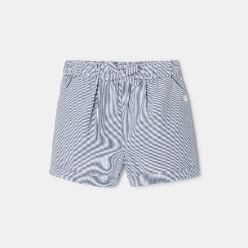 Short rayé en coton bio bleu mixte Absorba