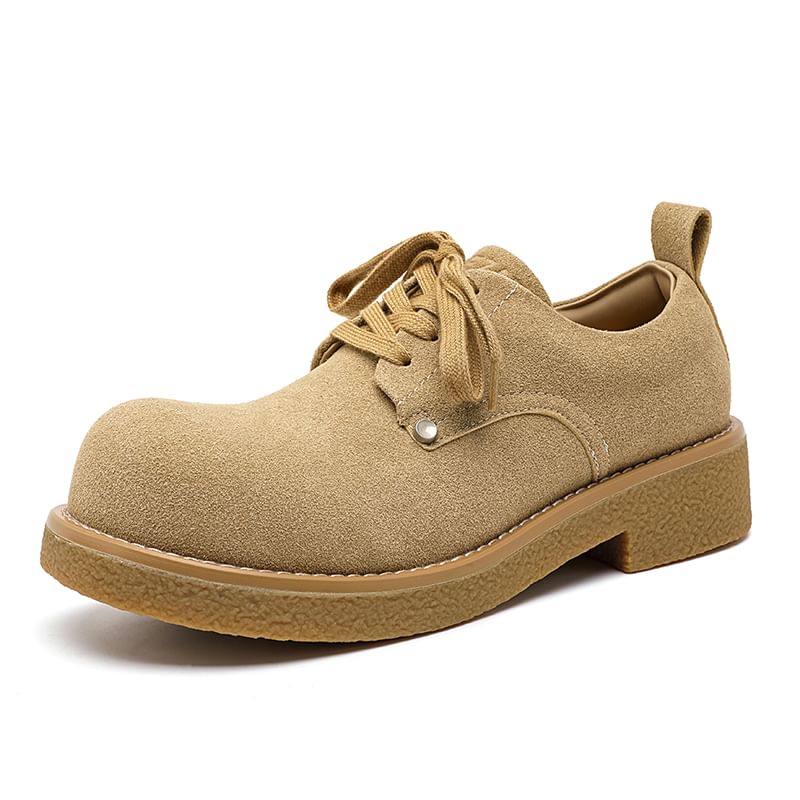 VEAZ - Veterschoenen met imitatieleren plateauzool