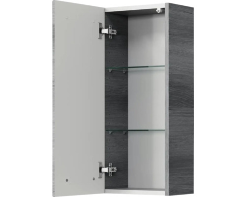 Pelipal Kumba badkamermeubelset (B x H x D): 137 x 200 x 50 cm, grafiet getextureerde fronten, 5-delige set inclusief mineraal gegoten wastafel, badmeubel en wandkast (99.1070125194)