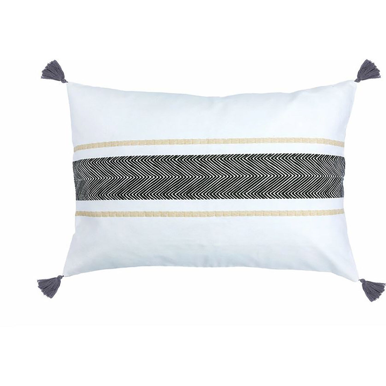 Febronie Housse de coussin Alentejo ardoise - 60x40 cm
