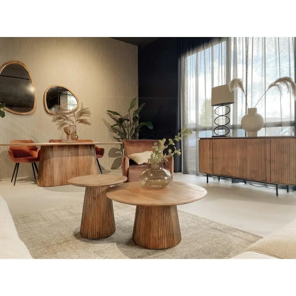 Livingfurn - Eetkamertafel Salvator 200cm - Mangohout