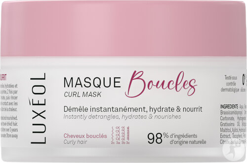 Luxéol Masque Boucles Cheveux Bouclés Pot 200ml