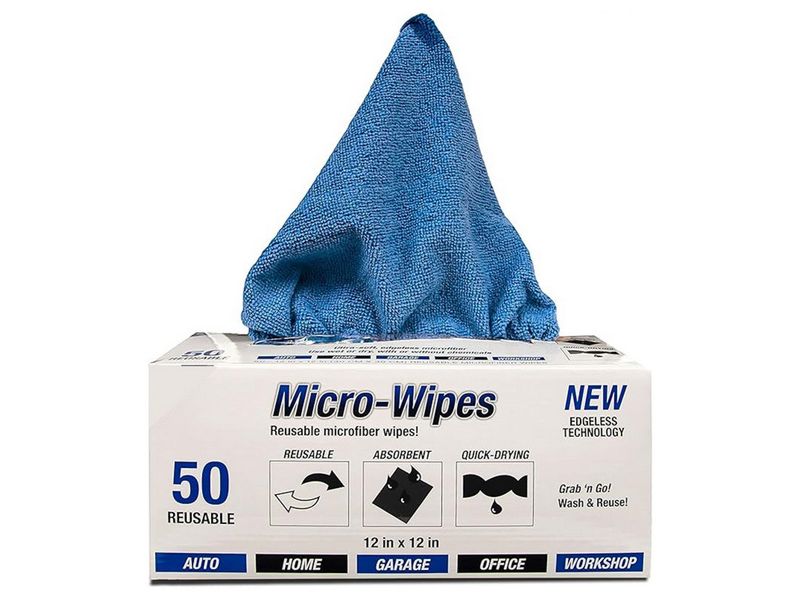 Haushaltsware Mikrofaser-Reinigungstuch Box, 50 Stück, Blau Mikrofasertuch Set