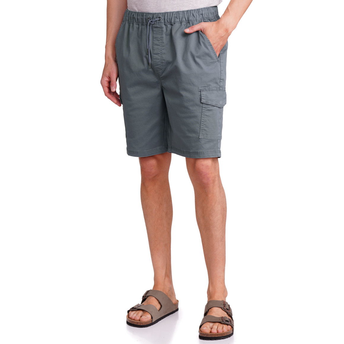 VanVaan Herren Cargoshorts mit Elastikbund grau