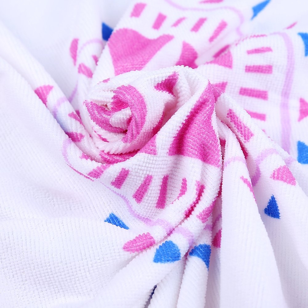 Robustes Mikrofaser Strandtuch Handtuch Beach Roundie (600g / 150cm) Mandala - Rosa