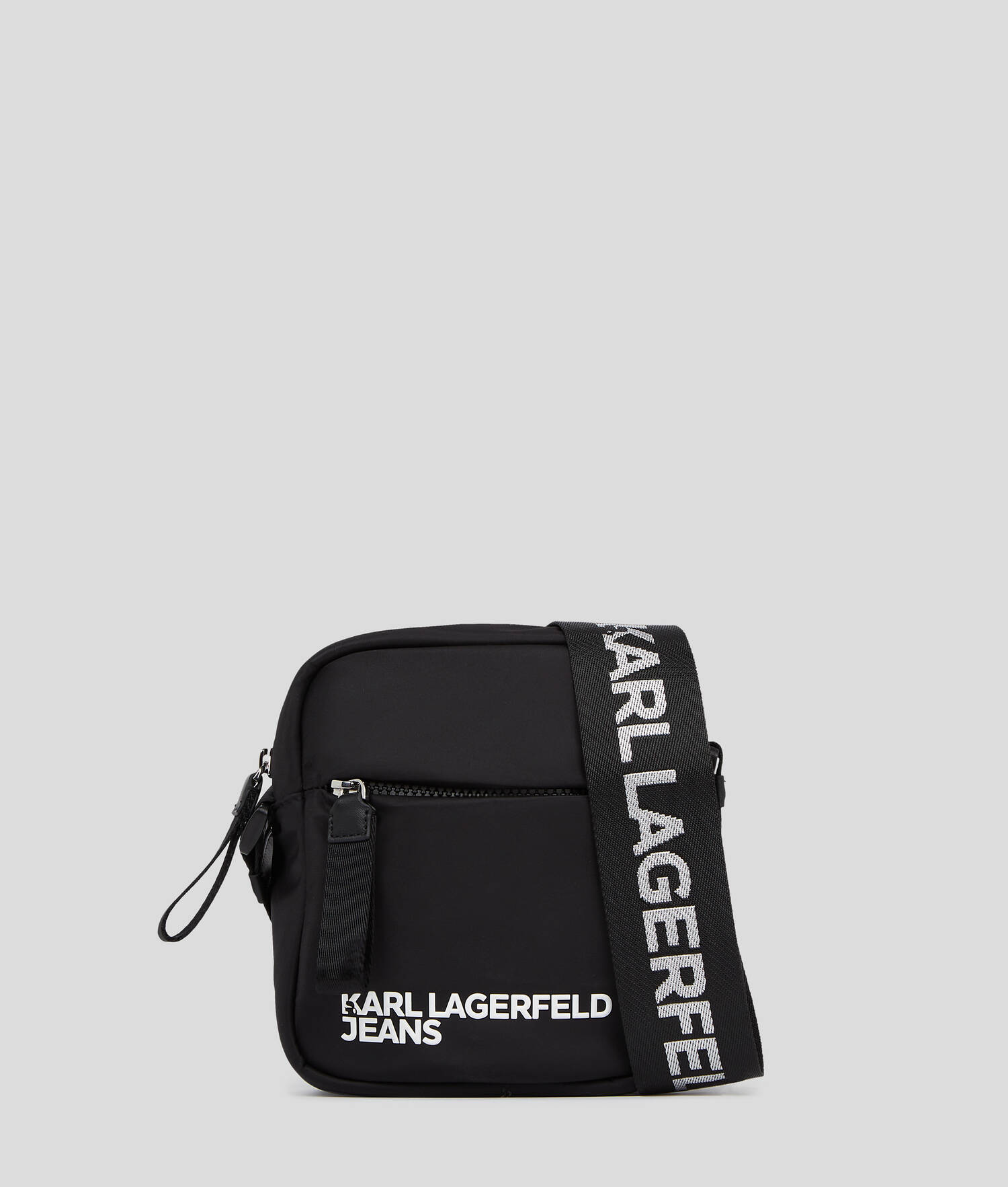 SAC BANDOULIÈRE EN NYLON AVEC LOGO KLJ - Noir
