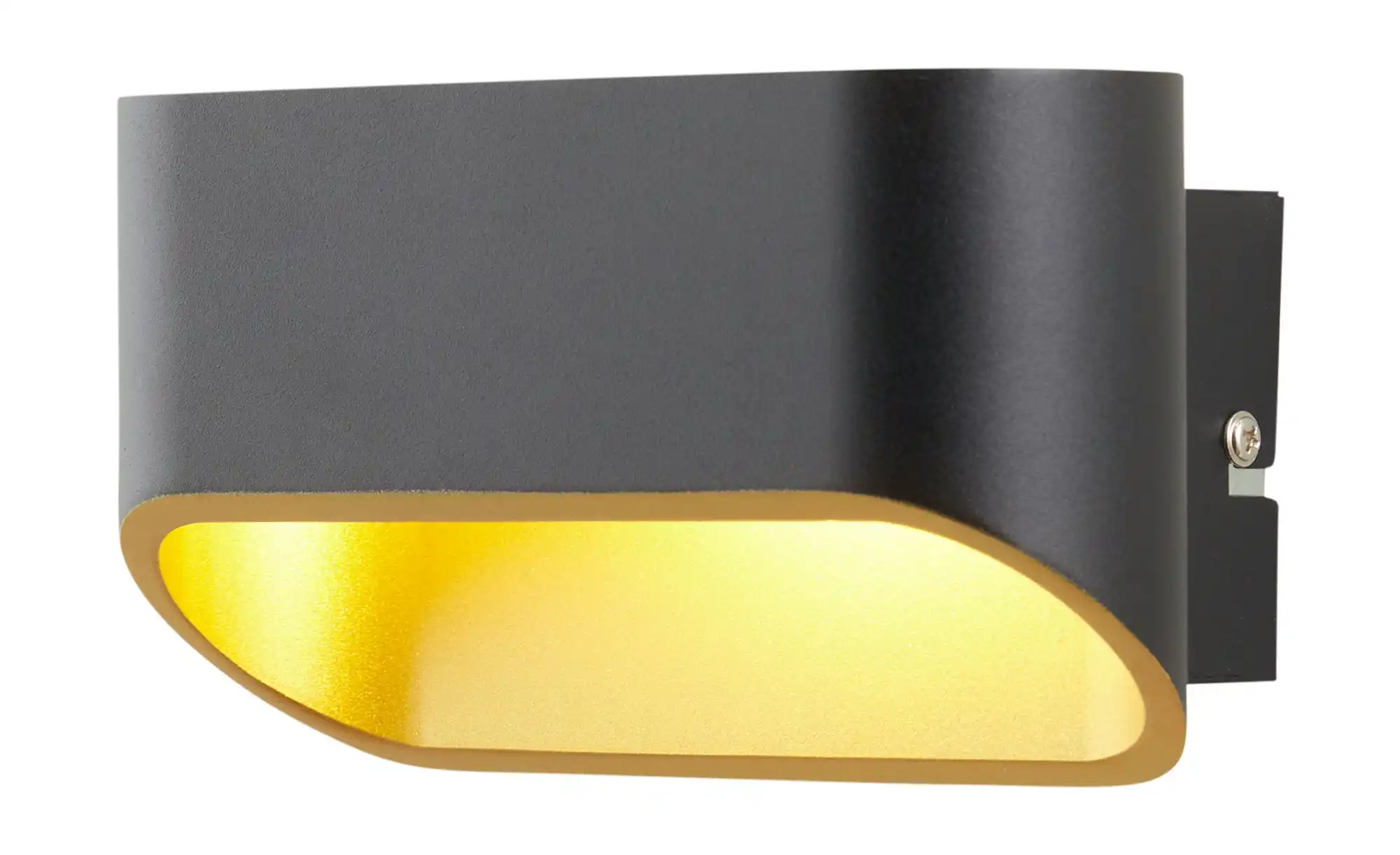 Meisterleuchten LED-Wandleuchte, 2-flammig, schwarz/gold