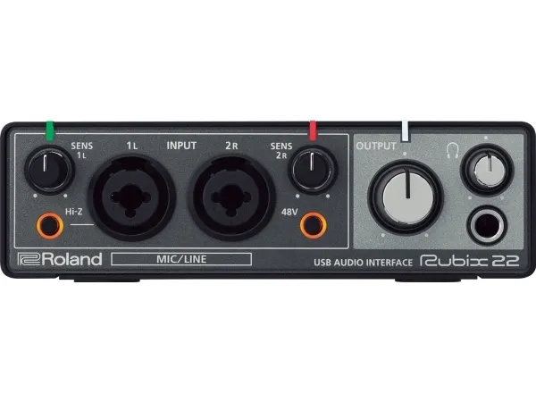Roland Rubix22, Desktop, Sort, USB, 24-bit/192kHz, 44.1,48,96,192 kHz, USB