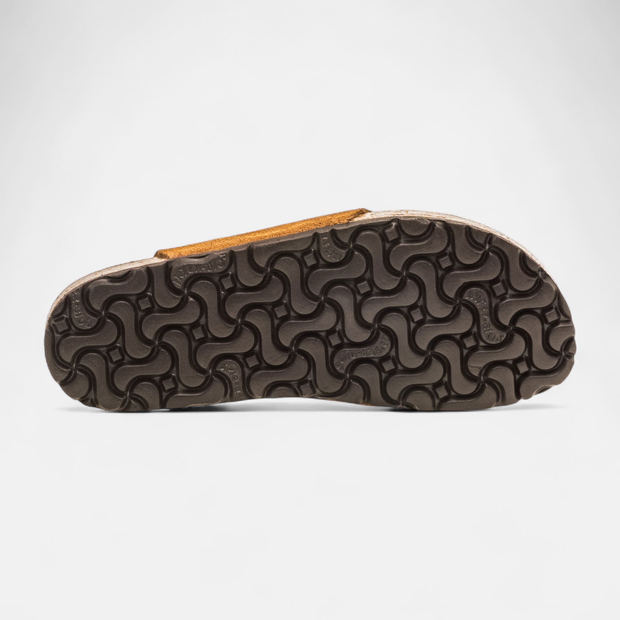 Mules semelle liège Femme en cuir camel