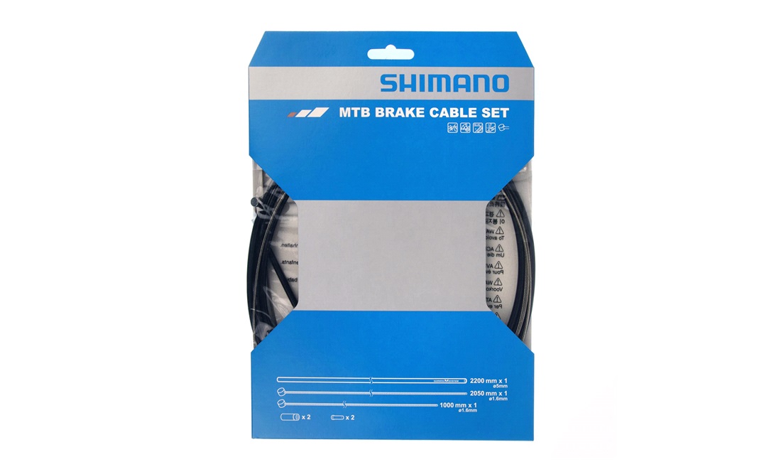 Shimano bremsekabelsæt MTB rustfri sort