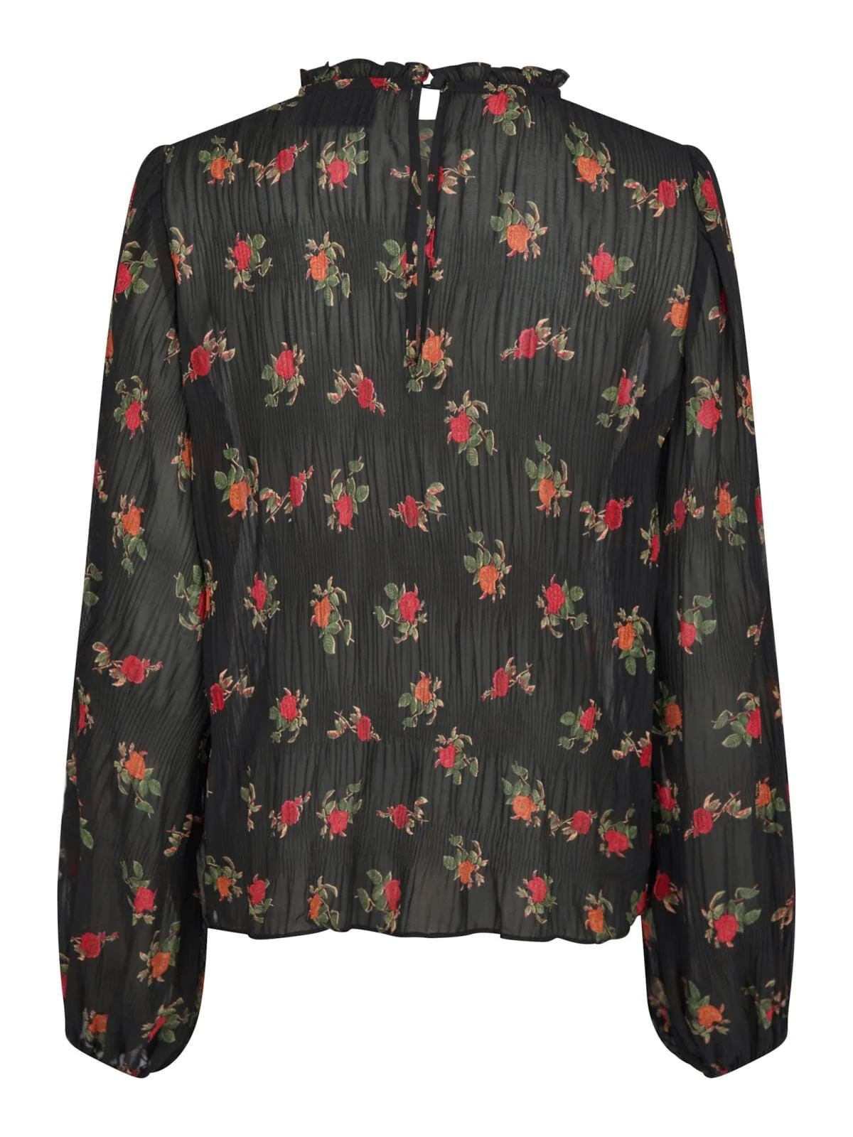 Neo Noir Lovise Plissé Flower Blouse