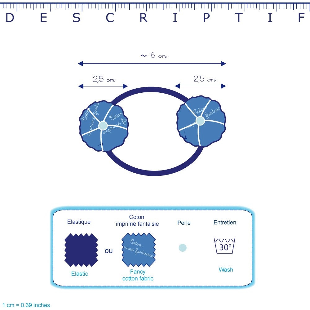 Elastique Fleur Du Japon Vert Vif