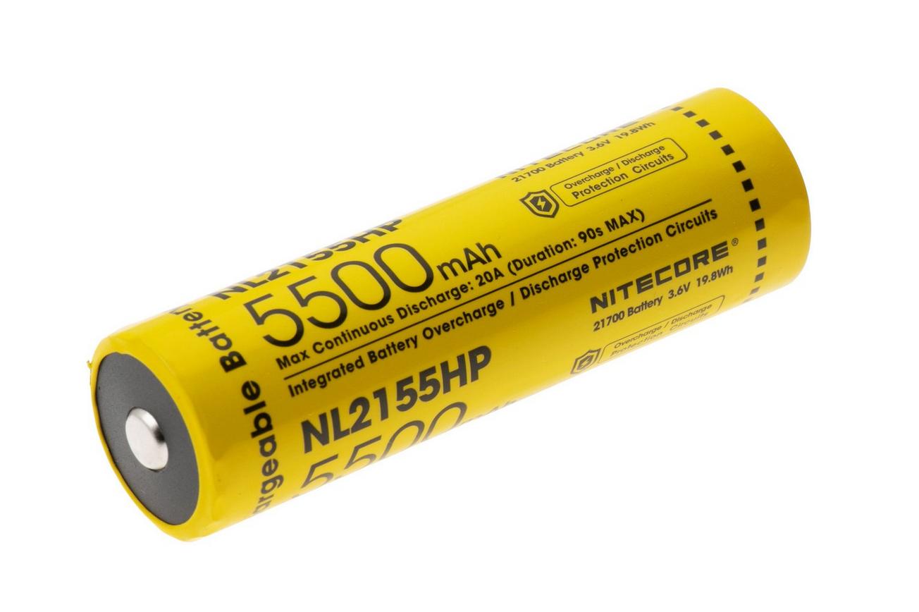 Nitecore NL2155HP oplaadbare 21700 Li-ion accu, 5500 mAh